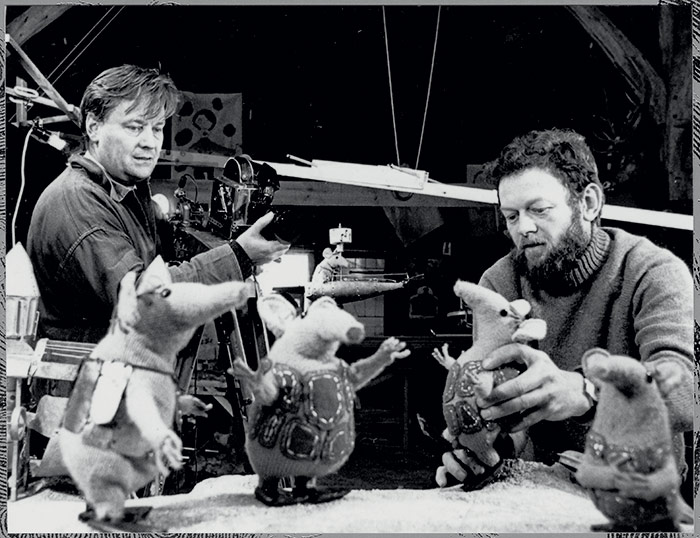 Peter Firmin and Oliver Postgate with The Clangers. Courtesy Smallfilms & Four Corners books 