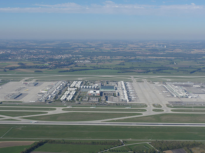 Aerial view of Munich Airport