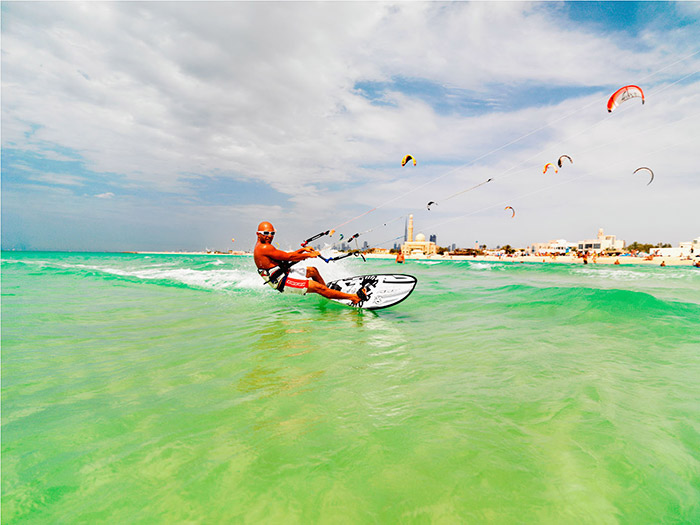 Kite Surfing. Image via Visit Dubai