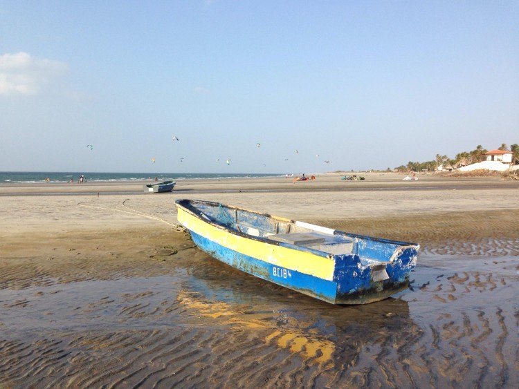 Boat on a beach in Punta Chame Panama