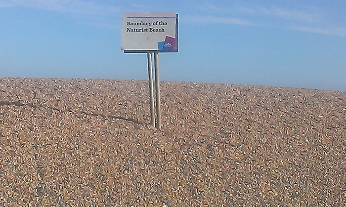 Boundary of the Naturist Beach