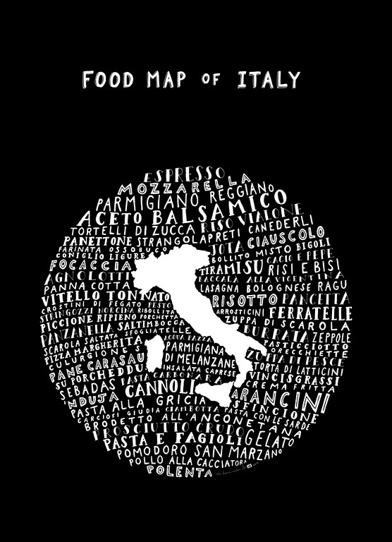 food map of italy