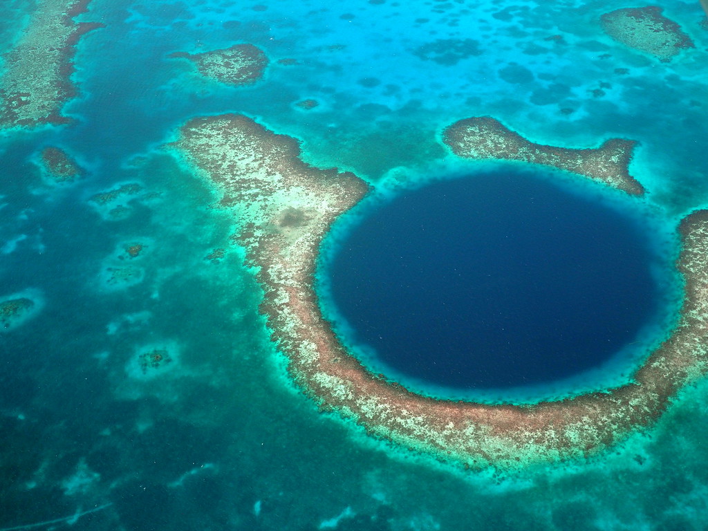 flight blue hole belize