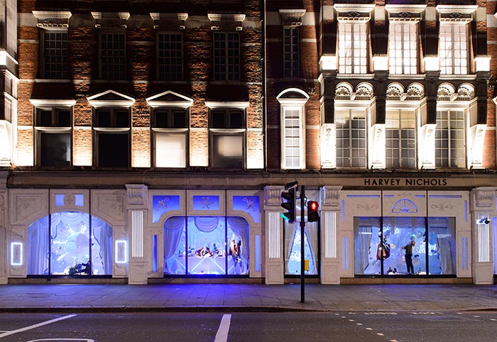 Harvey Nichols Britalia Christmas windows - Knightsbridge