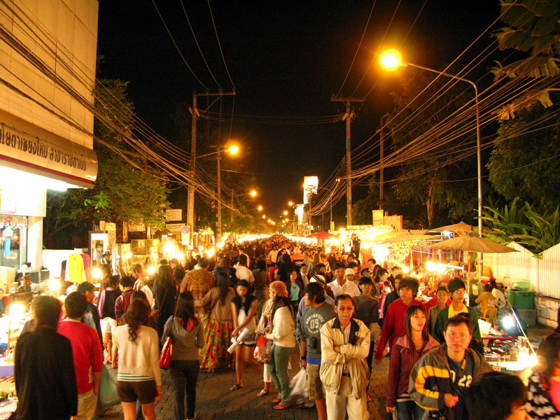 Sunday night walking street in Chiang Mai