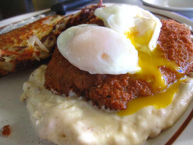 Chicken Fried Steak w/poached eggs