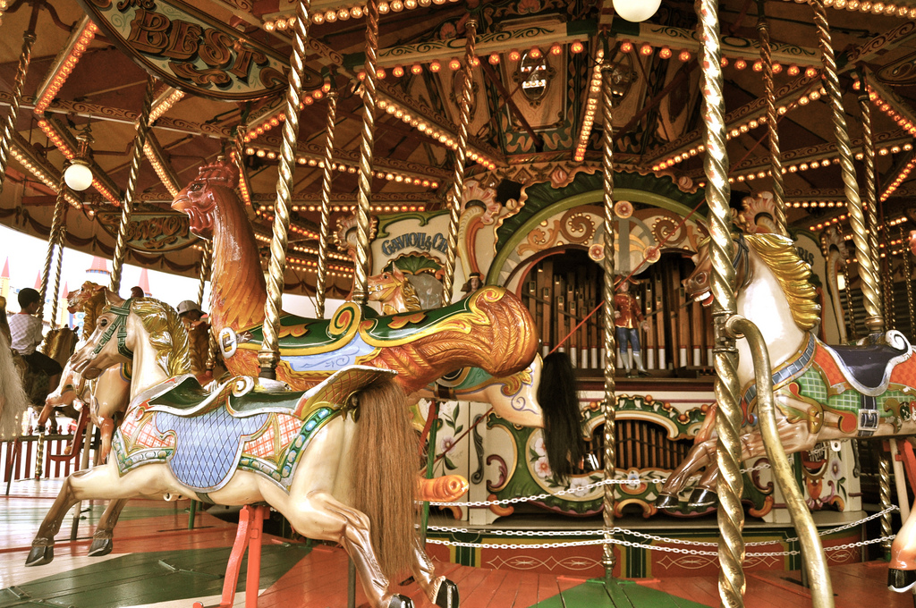 Antique Steam Driven Carousel