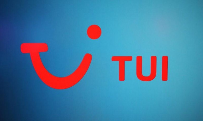 The TUI logo is displayed on a computer screen in London, Britain, October 17, 2017. REUTERS/Hannah McKay