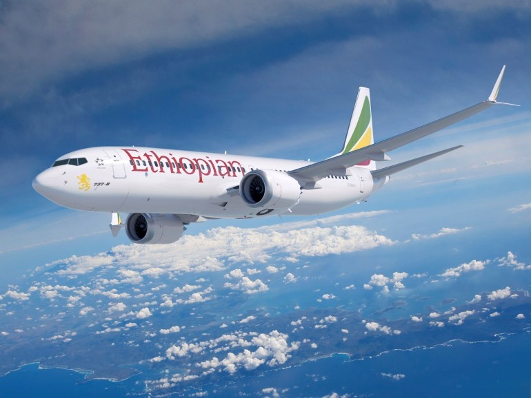 Ethiopian Airlines takes delivery of its first Boeing 737 MAX 8. (PRNewsfoto/Boeing)