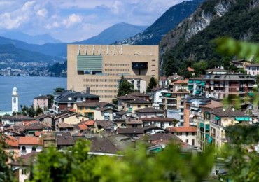 A picture taken on July 23, 2017 shows the casino of Campione d'Italia, an Italian enclave surrounded by the Swiss canton of Ticino on the edge of lake Lugano. / AFP PHOTO / Fabrice COFFRINI        (Photo credit should read FABRICE COFFRINI/AFP via Getty Images)